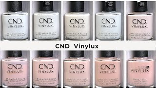 CND Vinylux  White amp Sheer Shades  Live ApplicationReal Nails [upl. by Bozuwa]