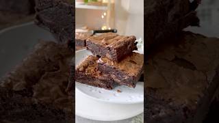 How to make FUDGY CHOCOLATE BROWNIES with a SHINY CRINKLE TOP [upl. by Socram628]