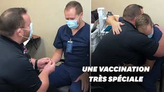 Covid19 aux ÉtatsUnis cette vaccination se termine en demande en mariage [upl. by Elleirad]