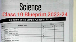 class 10 science chapter wise weightagescience blueprint class 10class 10 science blueprint 2023 [upl. by Aihsemat923]