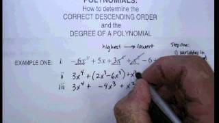 Polynomials Correct Descending Order and Degreeavi [upl. by Ennoirb]