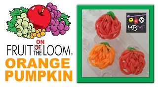 Fruit ON the Loom Charms  Orange Pumpkin or Circle Made on Wonder Loom [upl. by Nangatrad]