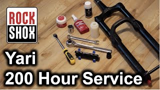 RockShox Yari RC Fork Full Rebuild 200 Hour Damper and Spring Service [upl. by Breh]