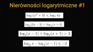 Rozwiązywanie nierówności logarytmicznych 1 matmarozszerzona [upl. by Kaylee]