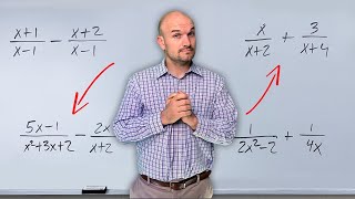 Add and Subtract Rational Expressions Step by Step [upl. by Dorweiler]