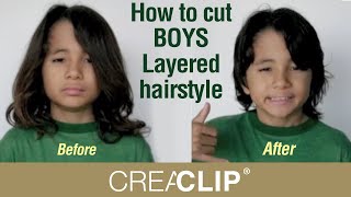 How to cut BOYS Layered hairstyle Childrens cuts [upl. by Sawyer]