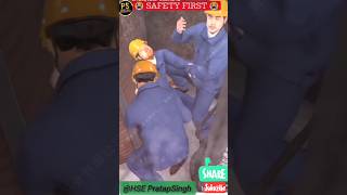 Construction Work safety  safety cartoon  HSE  hse education engineering facts freefire [upl. by Poyssick236]