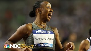 CamachoQuinns meet record holds off Americans for yet another 100 hurdles title  NBC Sports [upl. by Giraldo]