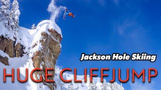 Jackson Hole Massive Air Backcountry Skiing Straight lines amp Couloirs  Oleeps [upl. by Layod]