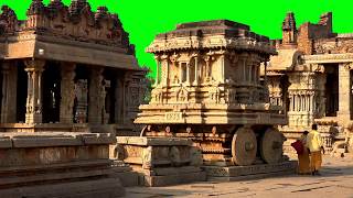 India  Ruins of Hampi  2 Free 4k Green Screen FX [upl. by Notlad]