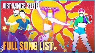 Just Dance 2019 Full Song List  Ubisoft US [upl. by Irehj508]