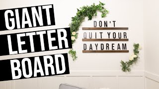 DIY Oversized Letter Board for Wall Letter Ledge [upl. by Salahi]