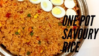 ONE POT SAVOURY RICE  SIMPLE RECIPE [upl. by Cresida]