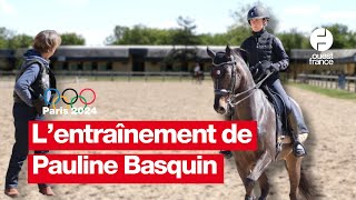 Comment sentraîne Pauline Basquin cavalière de dressage en vue des JO de Paris 2024 [upl. by Kleinstein]