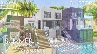 ROBLOX  Bloxburg Modern Aesthetic Summer Seaside Eco Family Beach Mansion 3 story  Build amp Tour [upl. by Reggis]