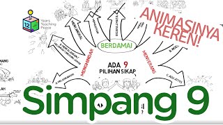 Animasi Inspiratif  Cara Menyelesaikan Konflik Dengan Simpang Sembilan  BelajarPerdamaian [upl. by Ecinaej]