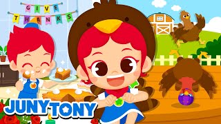 Turkey Hokey Pokey Dance 🦃🎵  Thanksgiving Song  More Family Songs for Kids  JunyTony [upl. by Bultman116]