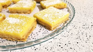 مربعات الليمون🍋مذاق ولا اروع😋Carrés au citrontrès délicieuses [upl. by Damour]