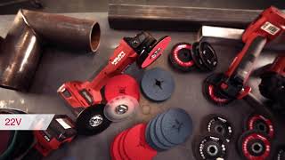 OVERVIEW Hilti cordless angle grinders including new AG 4S A22 [upl. by Virgina]