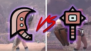 Monster Hunter World Hammer VS Great Sword [upl. by Madriene]