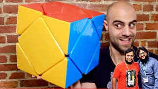 New world record Skewb large cube earth 🌎 subscribe cubing hussnaincubing youtubeviral [upl. by Altman]