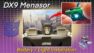 DX9 Menasor Lights for eyes  Battery Installation [upl. by Keligot]