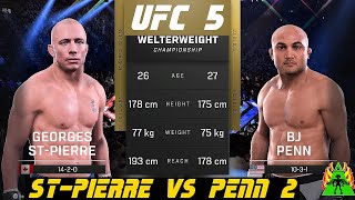 UFC 5  GSP VS PENN 2 [upl. by Enelyad515]