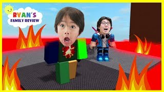 ROBLOX Floor is Lava Lets Play Family Game Night with Ryans Family Review [upl. by Dewain]