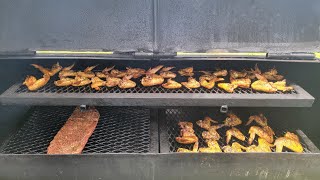 Small BBQ Catering Job 10lbs Chicken and One Slab of Ribs fypyoutube barbeque cooking [upl. by Akieluz]