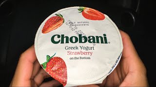 Chobani Greek Yogurt Strawberry Review [upl. by Arela]