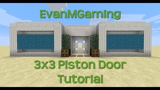 Minecraft Tutorial  3x3 Piston Door Works in all versions [upl. by Eineeuq]