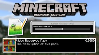 Subpacks  How to Add Settings to Resource Packs Minecraft Bedrock Edition  Mini Tutorial [upl. by Fidel]