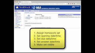 WeBWorK Assigning homework sets [upl. by Marduk]