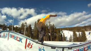 Training for the 2014 Olympics Snowboard Slopestyle Silas Hatch [upl. by Neeruan]