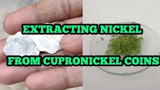 making Nickel chloride from cupronickel coins [upl. by Nylirret]