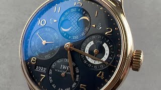 IWC Portuguese Perpetual Calendar IW502119 IWC Watch Review [upl. by Cerellia]