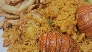 Arroz con langosta y camarones mira como lo hice y regalame un like pero mira hasta el final [upl. by Rena]