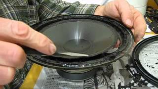 SPEAKER REPAIR  HOW TO REFOAM YOUR WOOFER with NEW SPEAKER SURROUNDS [upl. by Odnam779]