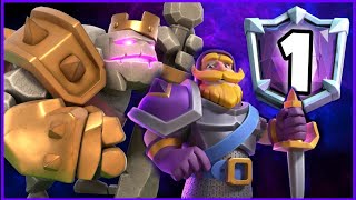 1 IN the World 🌎with Golem Deck  Clash Royale [upl. by Kleiman]