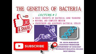 Minimal amp complete mediumPrototroph amp Auxotroph Basic concept of Bacterial genetics Lecture1 [upl. by Vinna851]