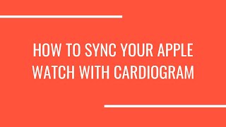 Apple Data Resync for Cardiogram [upl. by Sanez]