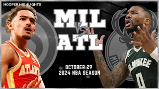 Milwaukee Bucks vs Atlanta Hawks Full Game Highlights  Oct 29  2024 NBA Season [upl. by Jessalyn181]