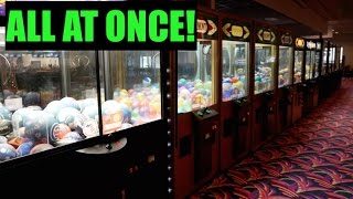 PLAYING 10 CLAW MACHINES AT ONCE [upl. by Rafaela]