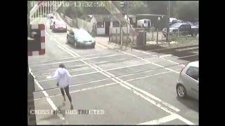 CCTV highlights danger of level crossings [upl. by Caryn339]