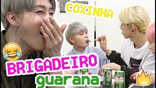 IDOLS COREANOS COMEM COMIDA BRASILEIRA feat BLANC7 [upl. by Ardnued]