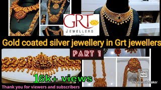 Gold plated Silver Jewellery in GRT Jewellers with price details  Silver vaddanam in GRT Jewellers [upl. by Anaicilef706]