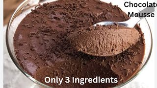 सिर्फ तीन चीजों से बिना गैसजलाए बनाएं चॉकलेट मूस ।। chocolate mousse in healthy way by Av food magic [upl. by Teferi]