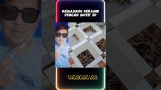 Memasang keramik dengan motif 3D diycrafts kreatifide creatif idekreative [upl. by Garlan803]