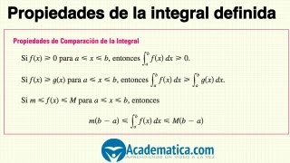 Propiedades de la integral definida  Propiedades 7 8 y 9 [upl. by Matthias57]