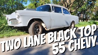 Hot Rodding In The City  No Space No Problem Two Lane Blacktop 55 Chevy [upl. by Pritchett878]